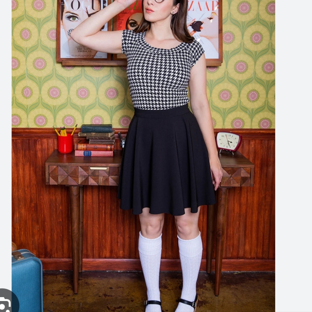 Context Black Skater Skirt Womens Size XL